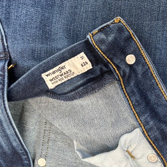Wrangler Westward 626 High Rise Bootcut Women's Blue Jeans Size 31 - Picture 7 of 9